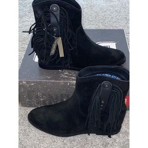 Dingo Kayce Womens Western Boots Size 9M Black Fringe NO BOX